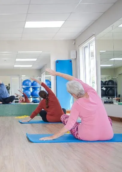 Older members in a group exercise class