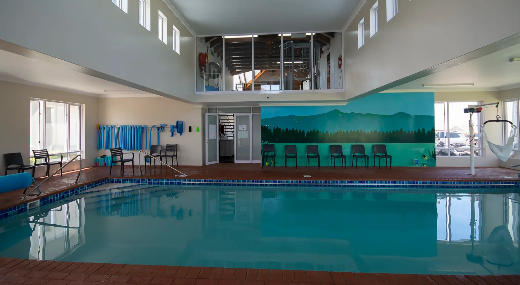 The heated indoor pool